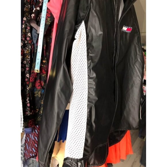 Vintage Tommy Hilfiger Men’s Rain Jacket Waterproof Sz Medium Oversized 90's - Picture 5 of 8